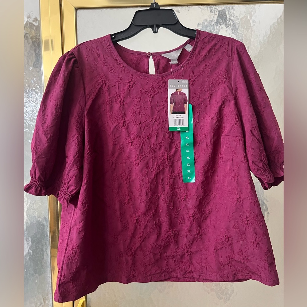 Ted Baker Rich Berry Textured Blouse